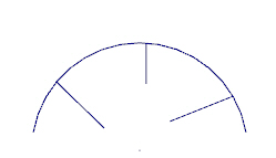 The line entities trimmed to the inside of the arc.